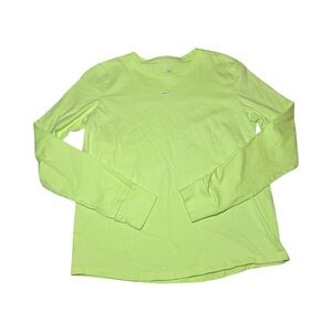 Nike Women's Sz Small Neon Yellow/ Green Long Sleeve The Nike Tee